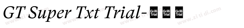 GT Super Txt Trial字体转换